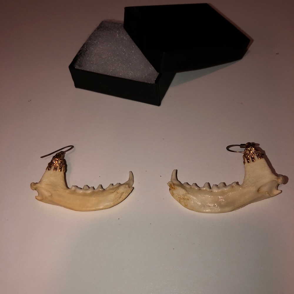 Mink Jawbone Earrings from Necromance Hollywood